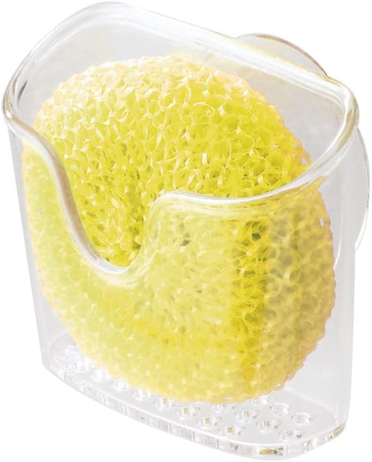 Photo 1 of InterDesign SinkWorks Kitchen Sink Suction Holder for Sponges, Scrubbers, Soap - Clear
