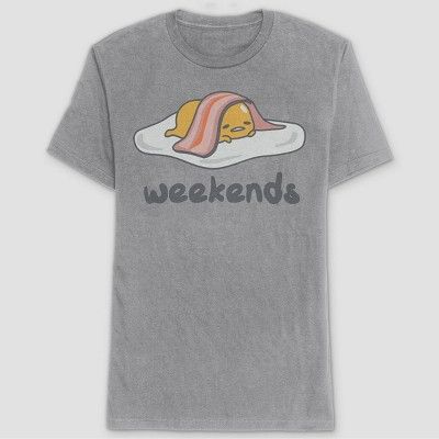 Photo 1 of Heather Gray Small Men's Sanrio Gudetama Short Sleeve Graphic T-Shirt - 
