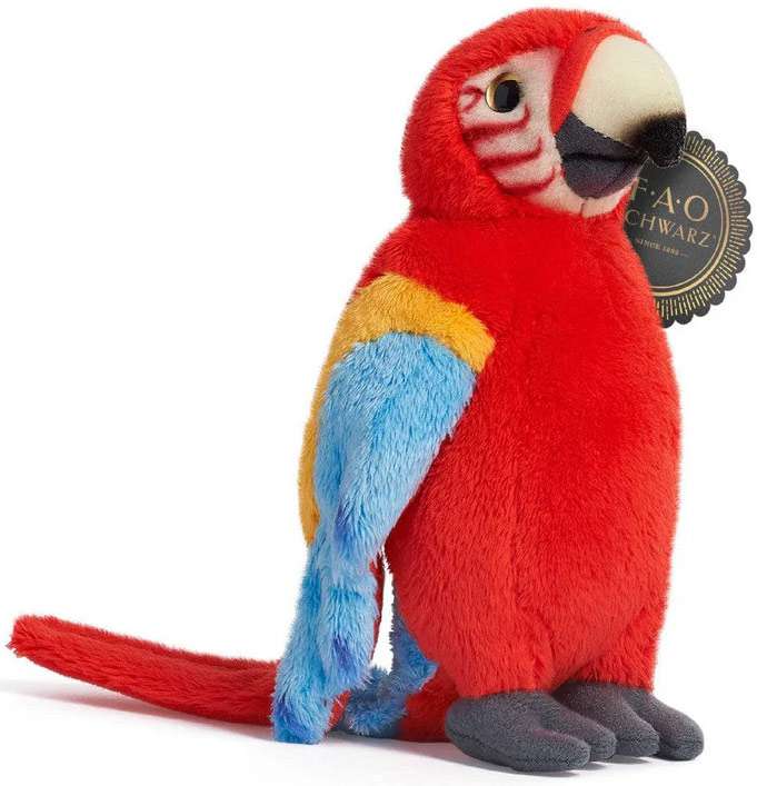 Photo 1 of FAO Schwarz Adopt a Wild Pal Parrot Plush (Red)
