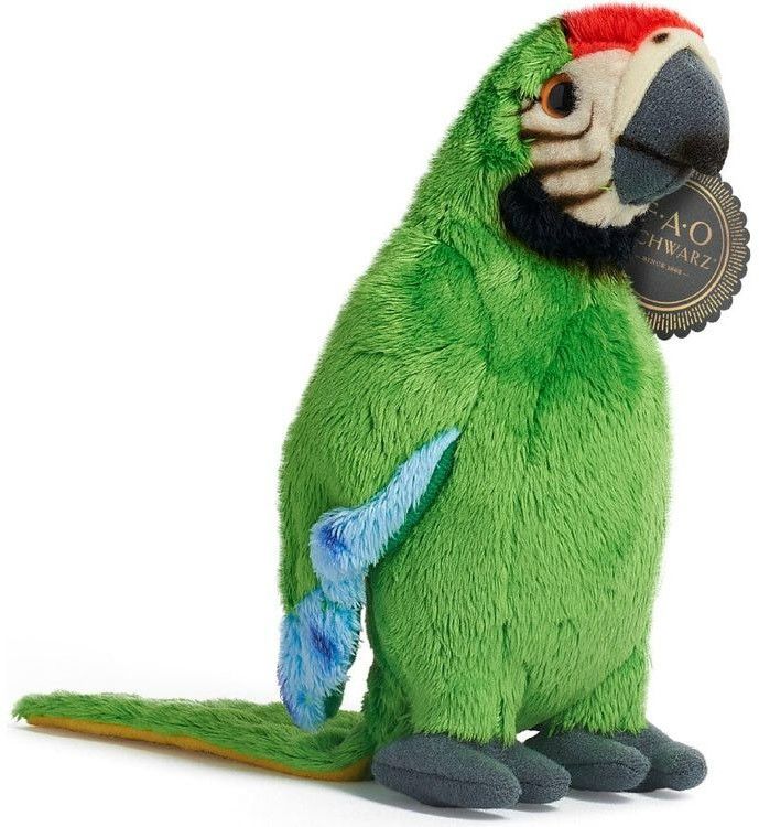 Photo 1 of FAO Schwarz Adopt a Wild Pal Parrot Plush (Green)
