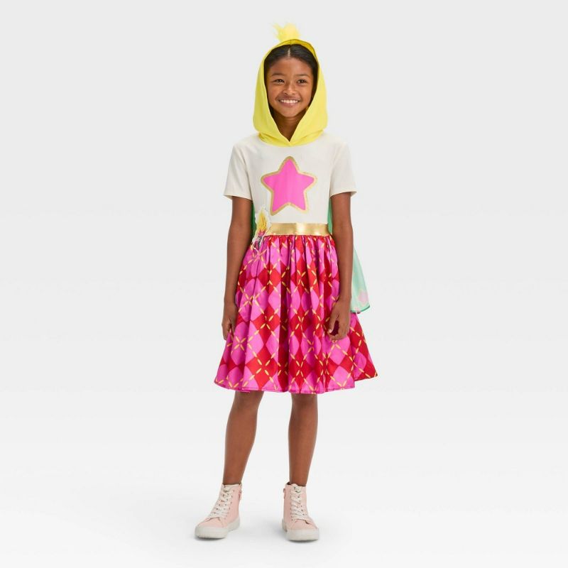 Photo 1 of Girls' XL Trolls Viva Cosplay Dress - Off-White 
