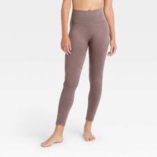 Photo 1 of Women's Medium Seamless High-Rise Rib Leggings - All In Motion Taupe 