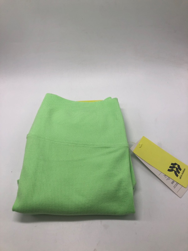 Photo 2 of Women's XL Seamless High-Rise Rib Leggings - All In Motion Light Green 