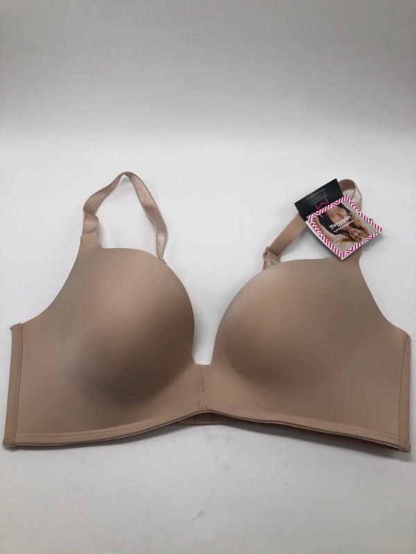 Photo 2 of 34D Maidenform Self Expressions Women's Wireless Plunge Push-up Bra SE1189 - Beige 
