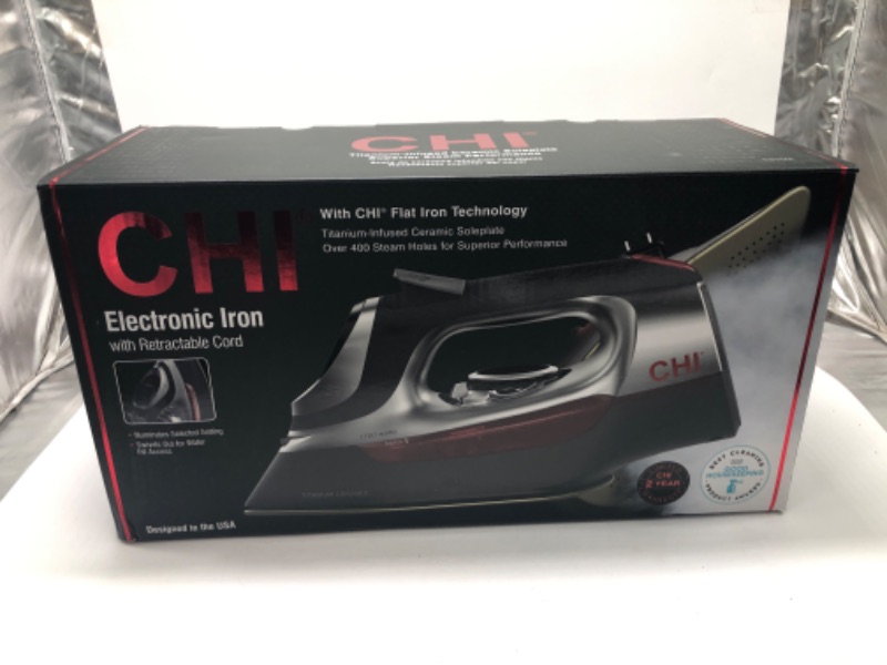 Photo 2 of CHI Electronic Clothing Iron with Retractable Cord
