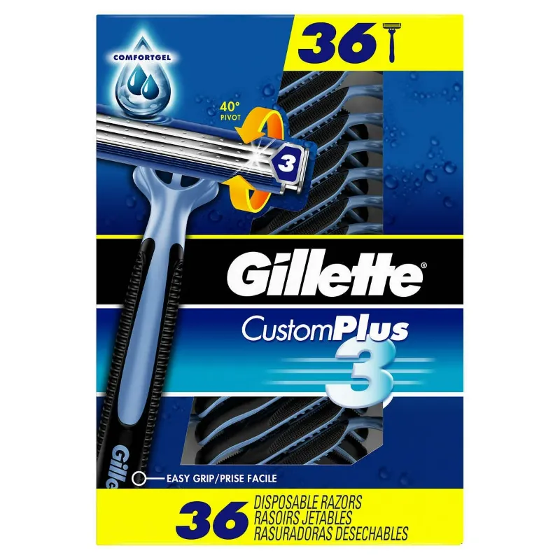 Photo 1 of Gillette Custom Plus3 Disposable Razors 36-count
