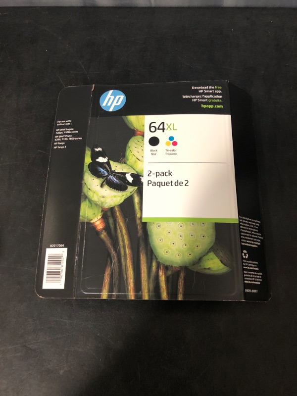 Photo 2 of HP 64XL High Yield Original Inkjet Cartridge Black/Tri-Color 2 Pack
