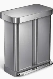 Photo 1 of ** FINAL SALE – SOLD AS IS **  Simplehuman 58L Dual Compartment Step Can