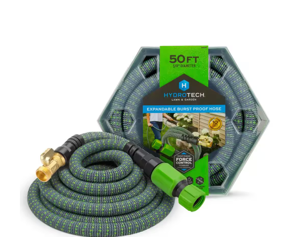 Photo 1 of HydroTech Burst Proof Expandable Garden Hose - Latex Water Hose 5/8in Dia. X 50 Ft.
