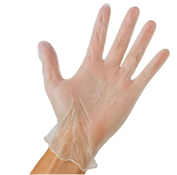 Photo 1 of 1 Size Fits Most GMPC Disposable Vinyl Gloves (100-Count)
