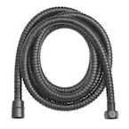 Photo 1 of 86 in. Stainless Steel Replacement Shower Hose in Matte Black
