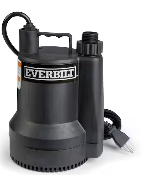 Photo 1 of 1/6 HP Plastic Submersible Utility Pump
