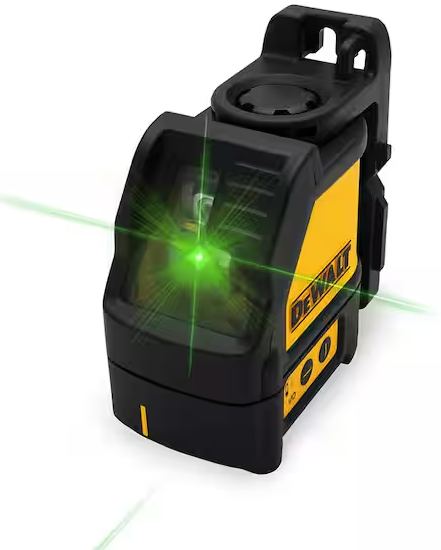 Photo 2 of DEWALT 165 Ft. Green Self-Leveling Cross Line Laser Level with (3) AAA Batteries Case
