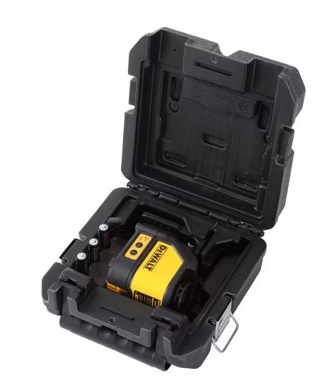 Photo 1 of DEWALT 165 Ft. Green Self-Leveling Cross Line Laser Level with (3) AAA Batteries Case
