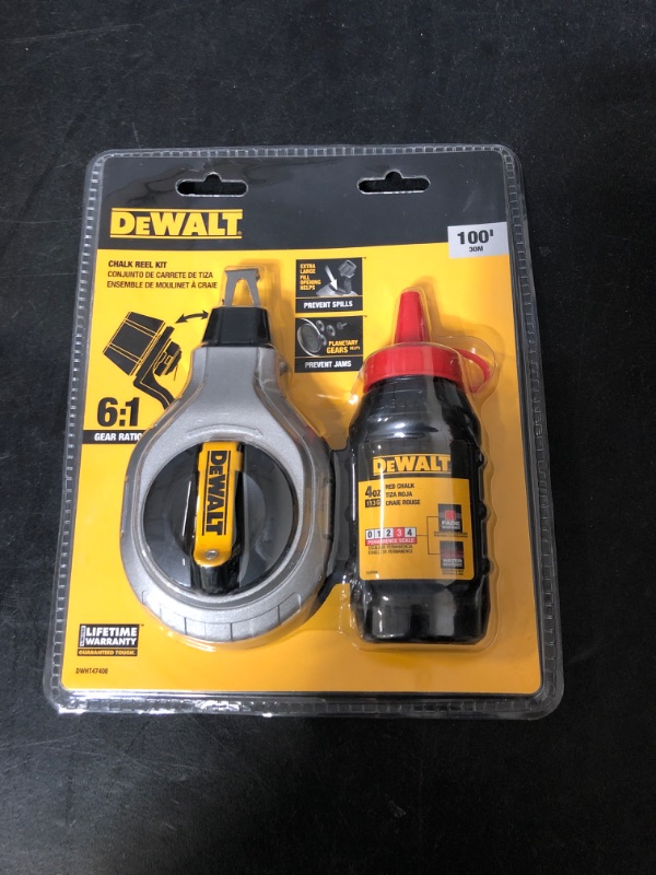 Photo 2 of DEWALT 100 ft. 6:1 Chalk Reel Kit