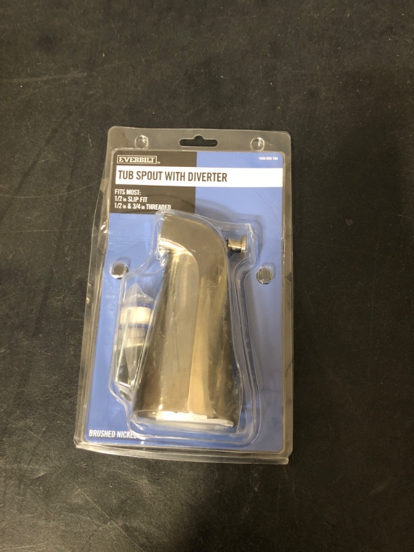 Photo 1 of Everbilt Tub Spout with Diverter, Brushed Nickel