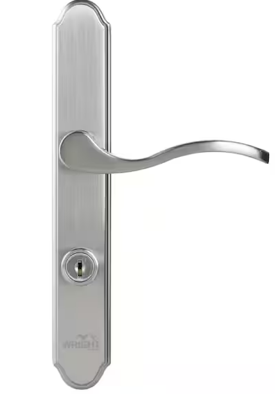 Photo 1 of Wright Products Serenade Mortise Keyed Lever Mount Latch with Deadbolt for Screen and Storm Doors, Satin Nickel