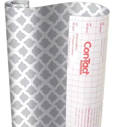 Photo 2 of Con-Tact Creative Covering 18 in. x 16 ft. Talisman Glacier Gray Self-Adhesive Vinyl Drawer and Shelf Liner (6 Rolls)