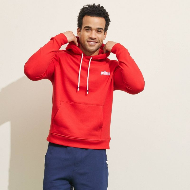 Photo 1 of Medium Prince Pickleball Men's Fleece Hooded Pullover Sweatshirt - Red 
