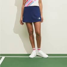 Photo 1 of Medium Prince Pickleball Women's Mid-Rise Mini Slit Skort - Navy Blue 