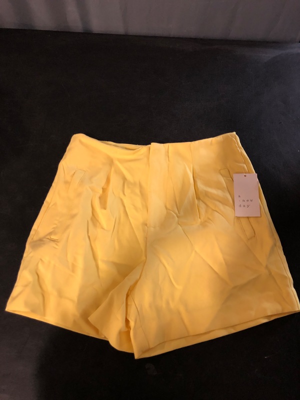 Photo 2 of Size 2 Women's High-Rise Tailored Shorts - A New Day Yellow 