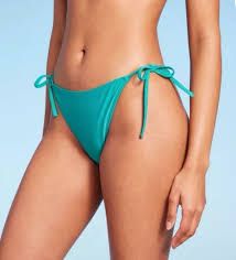 Photo 1 of Medium Women's Side-Tie Bikini Bottom - Shade & Shore Green 