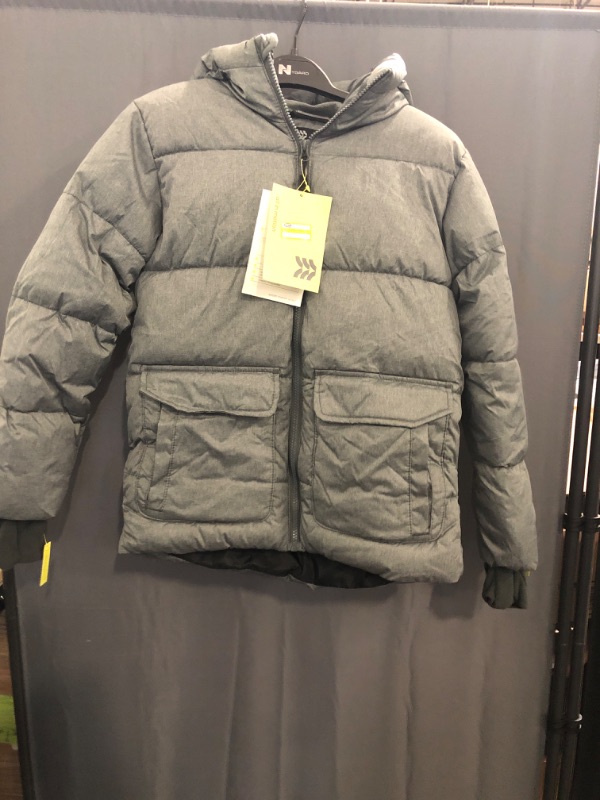 Photo 2 of Boys Short er Jacket - All in Motion Charcoal Gray M (8-10)