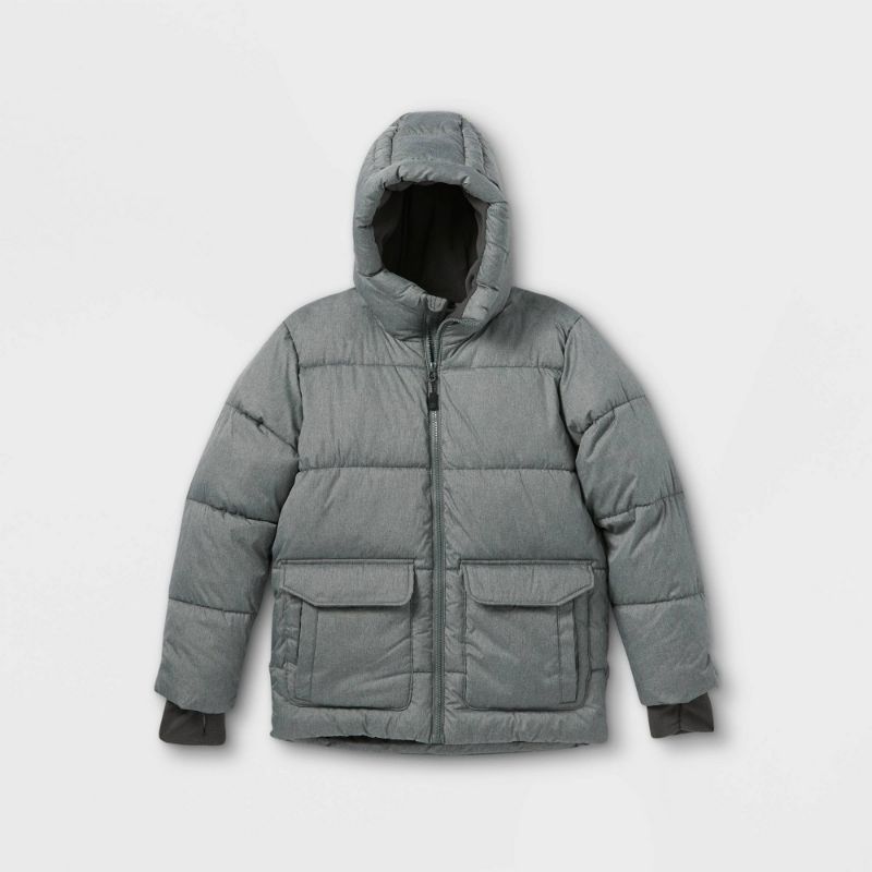 Photo 1 of Boys Short er Jacket - All in Motion Charcoal Gray M (8-10)