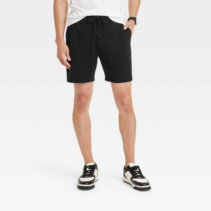 Photo 1 of Medium Men's 7" Elevated Knit Pull-on Shorts - Goodfellow & Co™ Black 
