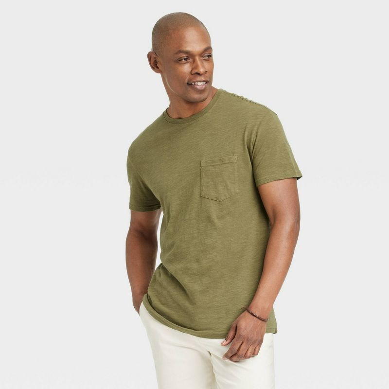 Photo 1 of Medium Men's Short Sleeve Crewneck T-Shirt - Goodfellow & Co™ Olive Green 
