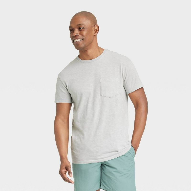 Photo 1 of  Small Men's Short Sleeve Crewneck Pocket T-Shirt - Goodfellow & Co™ Masonry Gray 
