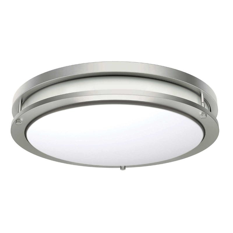 Photo 1 of Sold as Is ***** FINAL SALE ksEnergetic Lighting 14 LED Flush Mount Light Fixture Brushed Nickel
