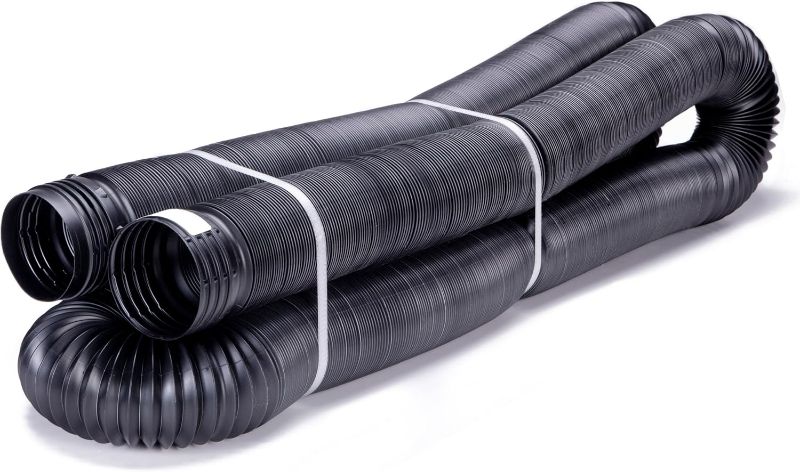 Photo 1 of Flex-Drain 52011 Flexible/Expandable Landscaping Drain Pipe, Solid, 4-Inch by 50-Feet
