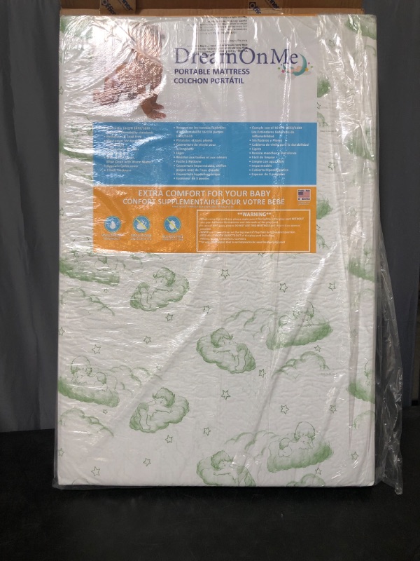 Photo 2 of 3 inch Spring Coil Portable Crib Mattress | Greenguard Gold Certified
