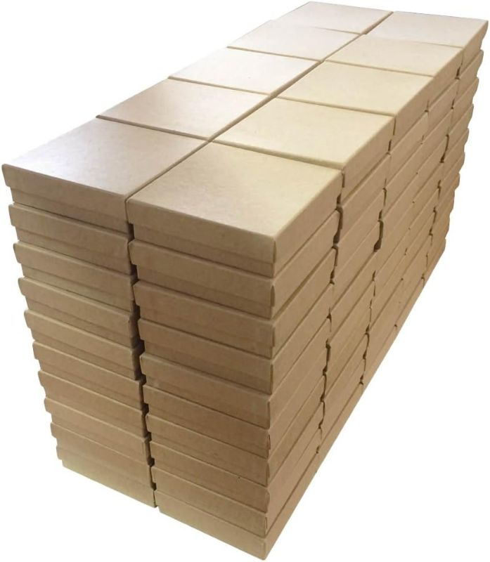 Photo 1 of Kraft Cotton Filled Jewelry Box #33 (Case of 100) (Original Version)
