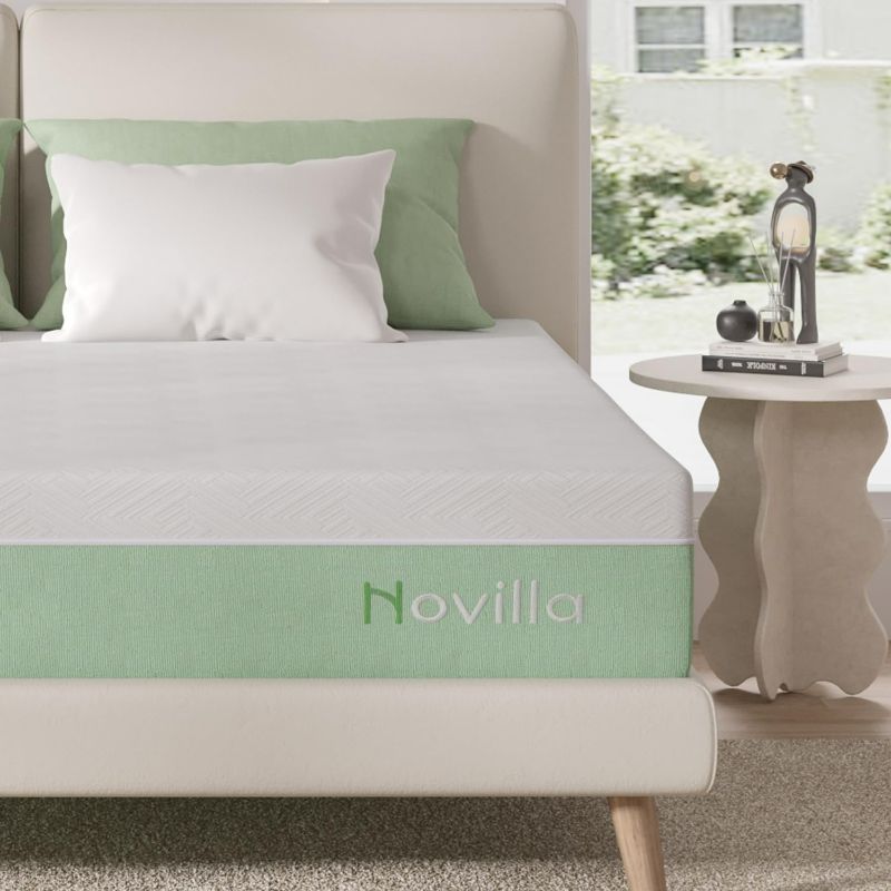 Photo 1 of Novilla Mattress XL Twin Size,12 Inch Gel Memory Foam Mattress in a Box for Cool Night & Motion Isolation,Medium Firm Feel Bed Mattress,Bliss
