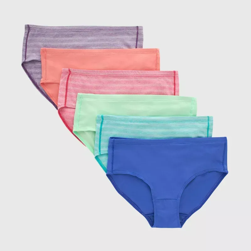 Photo 1 of Girls Size 12 Hanes Girls' 6pk Pure Microfiber Briefs - Colors May Vary
