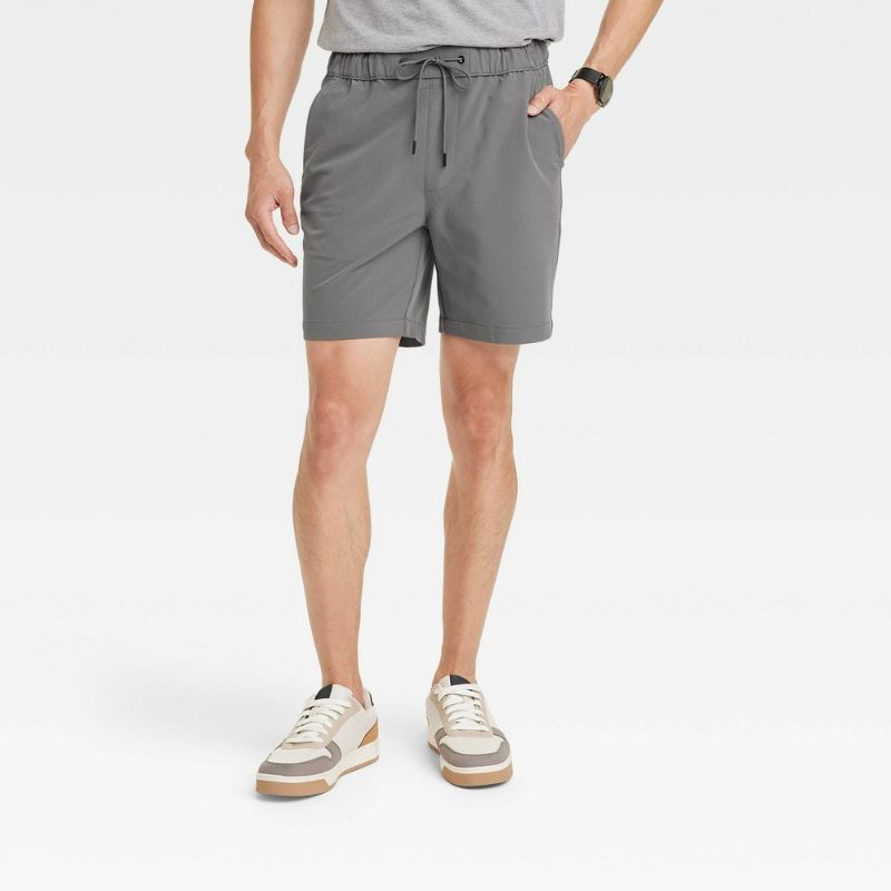 Photo 1 of Men's 7" Woven Tech E-Waist Pull-on Shorts - Goodfellow & Co™ Gray M
