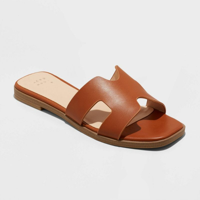 Photo 1 of 9.5 Women's Nina Slide Sandals - a New Day™ Cognac 