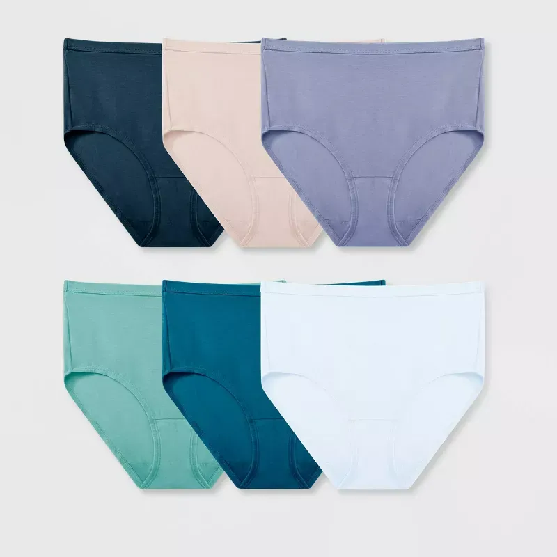 Photo 1 of Size 9/2XL Fruit of the Loom Women's 6pk Comfort Supreme Briefs - Colors May Vary
