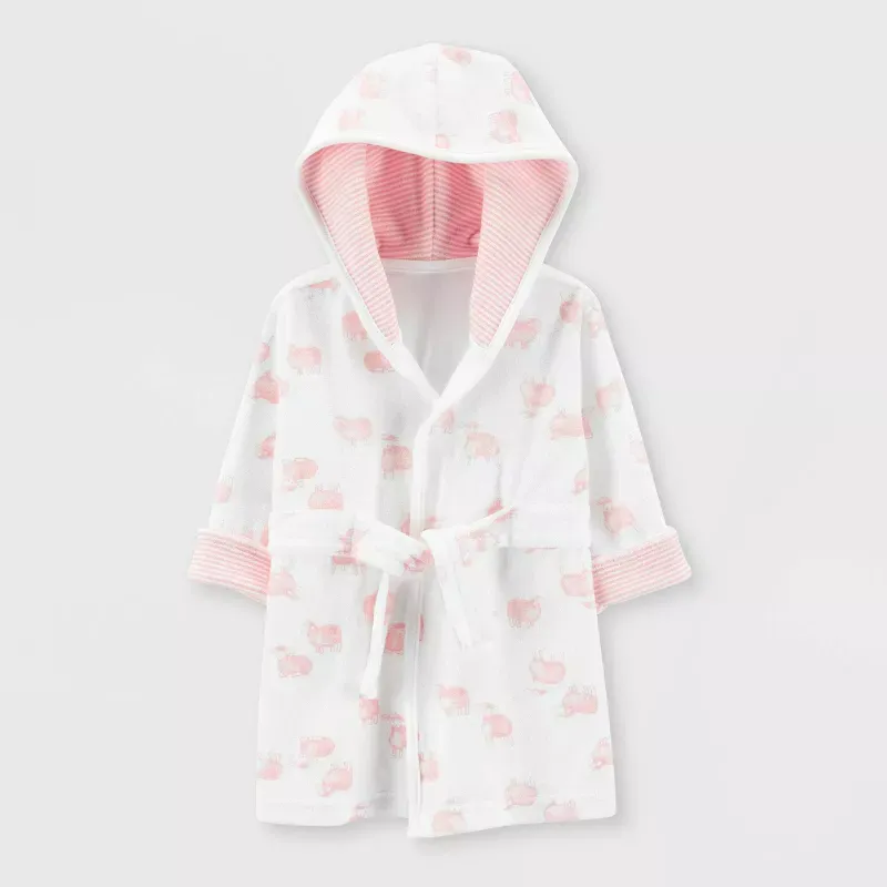 Photo 1 of 0-9 months Carter's Just One You® Baby Girls' Sheep Bath Robe - Pink
