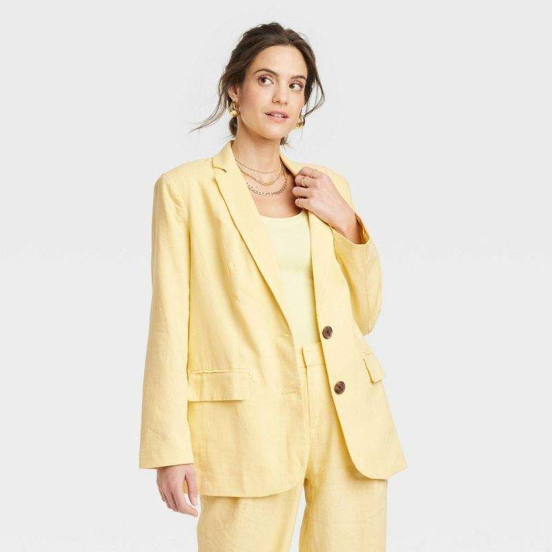 Photo 1 of Small Women's Linen Spring Blazer - A New Day Yellow 
