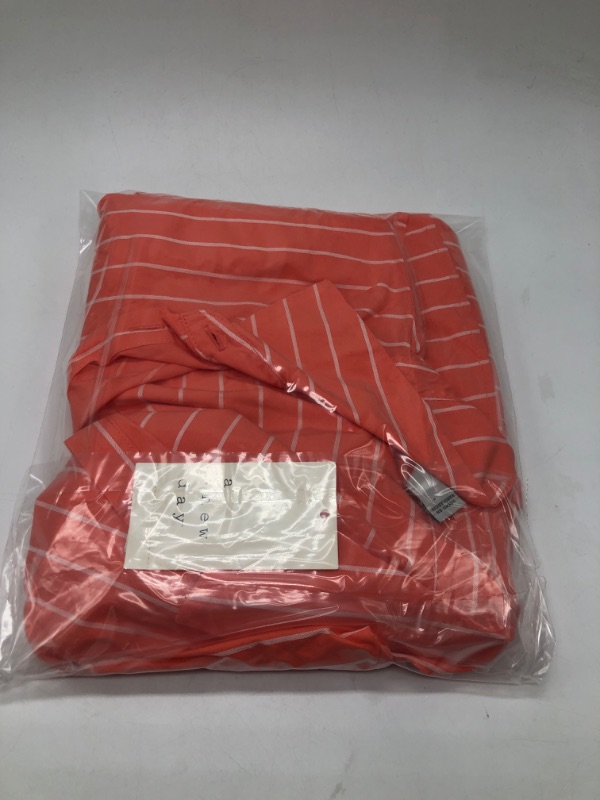 Photo 1 of Small Women's Long Sleeve Button-Down Shirt - A New Day Orange Striped 
