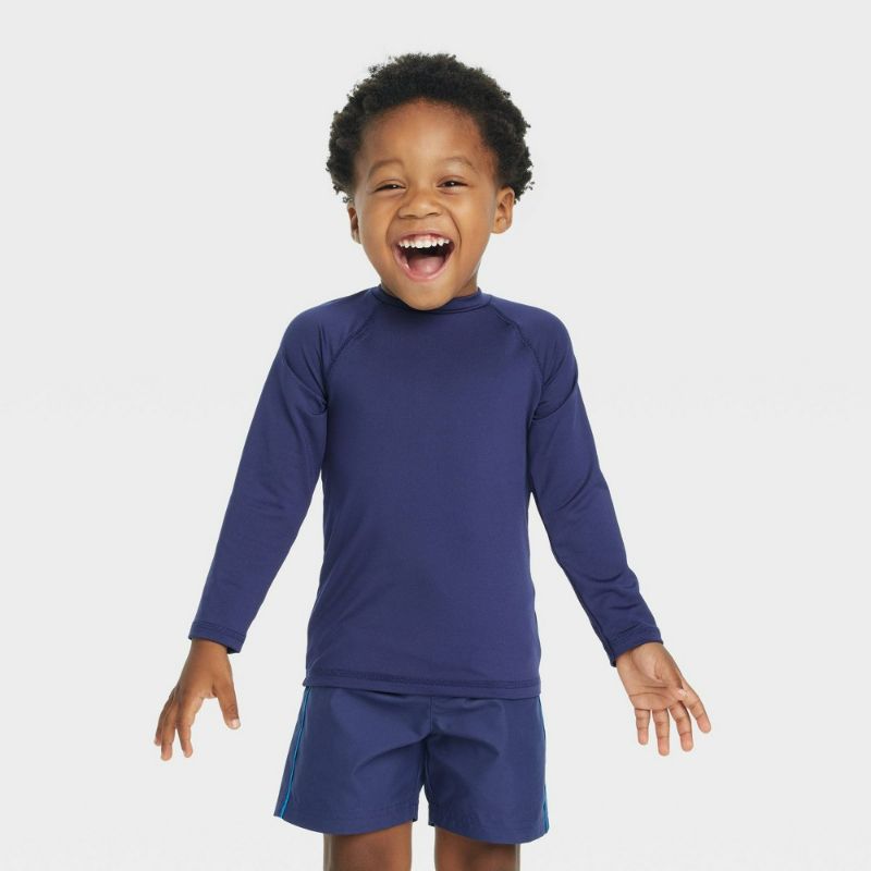 Photo 1 of 5T Toddler Rash Guard Top - Cat & Jack™ Navy Blue 
