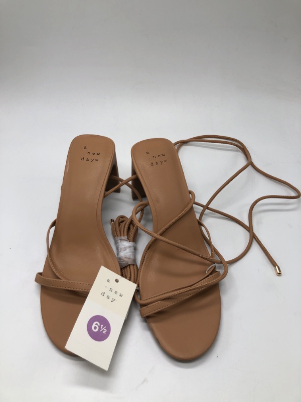 Photo 2 of 6.5 Women's Marcia Lace up Heels with Memory Foam Insole - a New Day™ Beige 