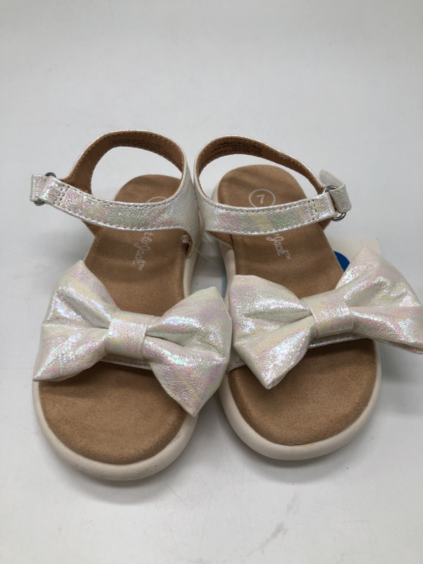 Photo 1 of 7T Toddler Babs Bow Sandals - Cat & Jack White 
