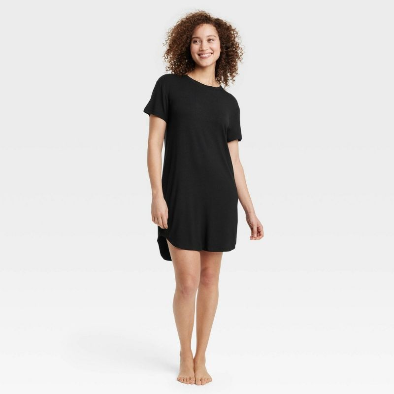 Photo 1 of Small Women's Beautifully Soft Short Sleeve Dress - Stars Above™ Black 
