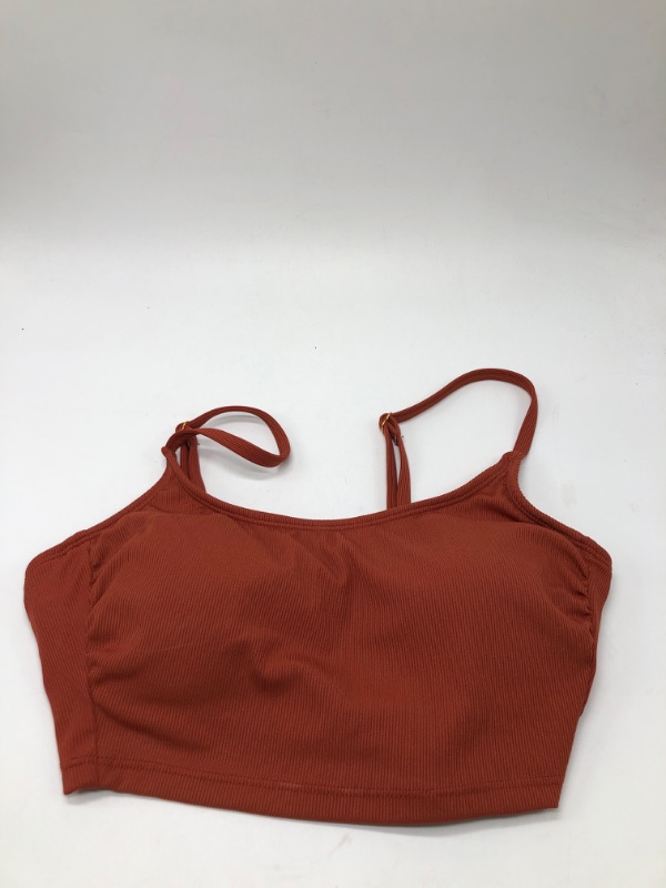 Photo 2 of XS Women's Longline Ribbed Bikini Top - Shade & Shore™ Brown 
