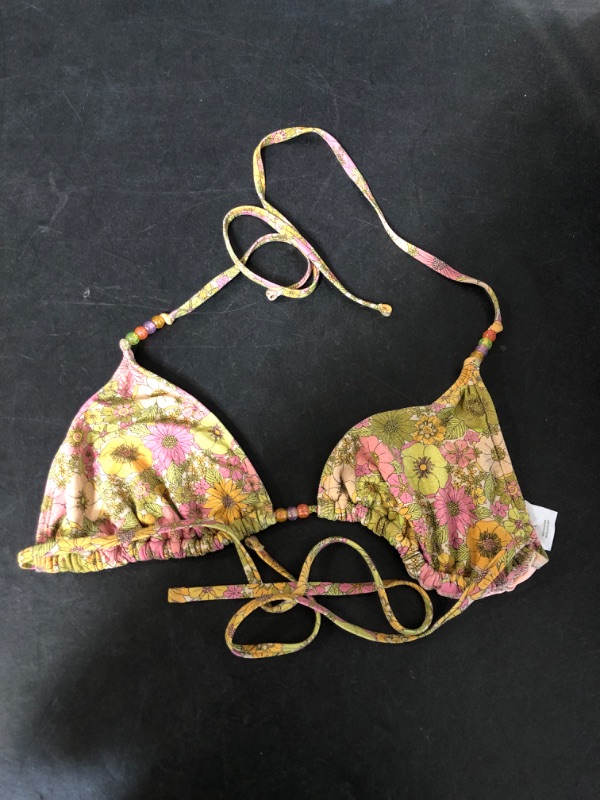 Photo 2 of Large Women's Beaded Strap Triangle Bikini Top - Wild Fable™
