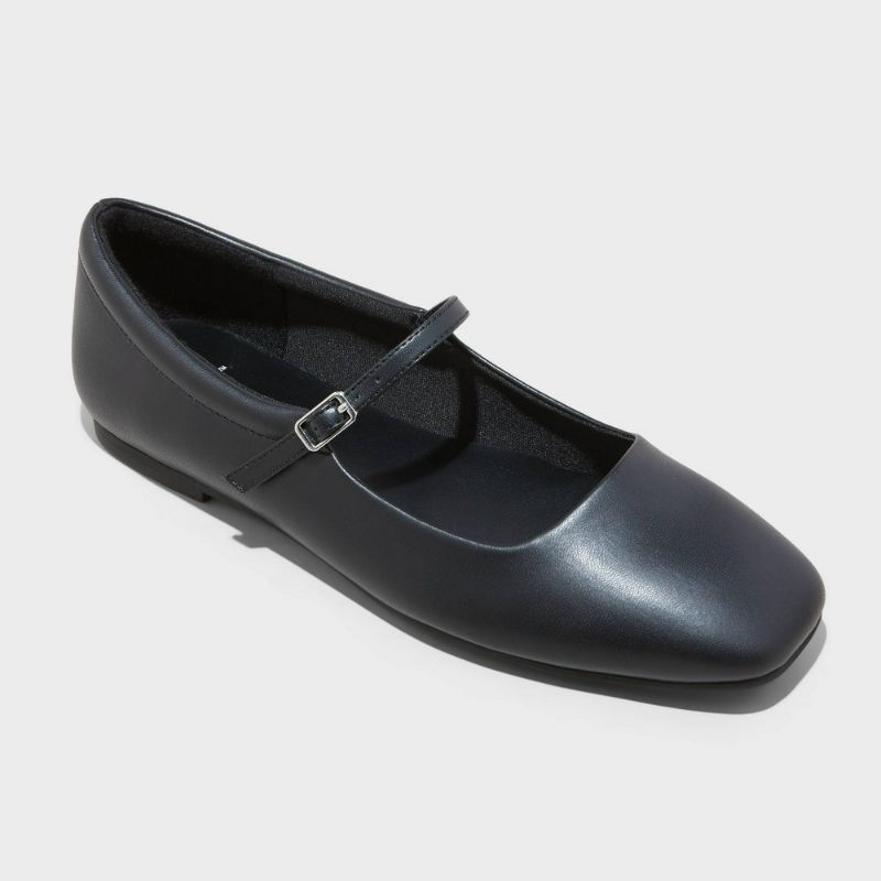 Photo 1 of Size 8 Women's Elsa Mary Jane Ballet Flats with Memory Foam Insole - Wild Fable™ Black 
